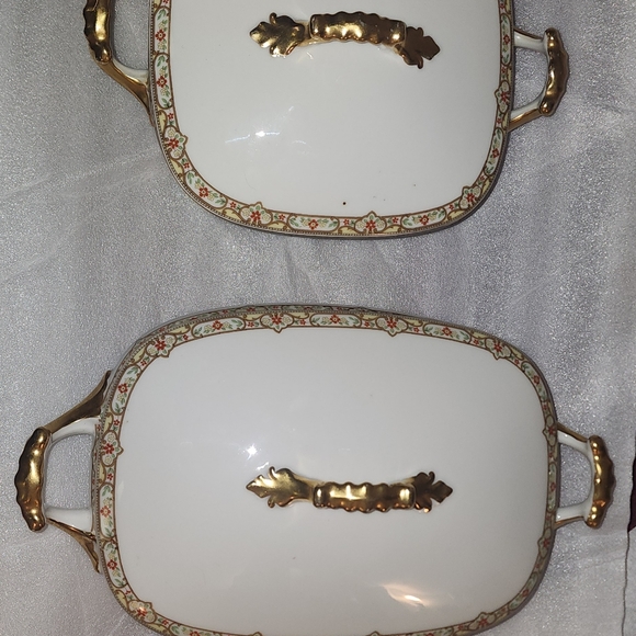 24k Gold Antique Vignaud Limoges France- Pattern VIG167. Serving dishes. - Picture 6 of 16